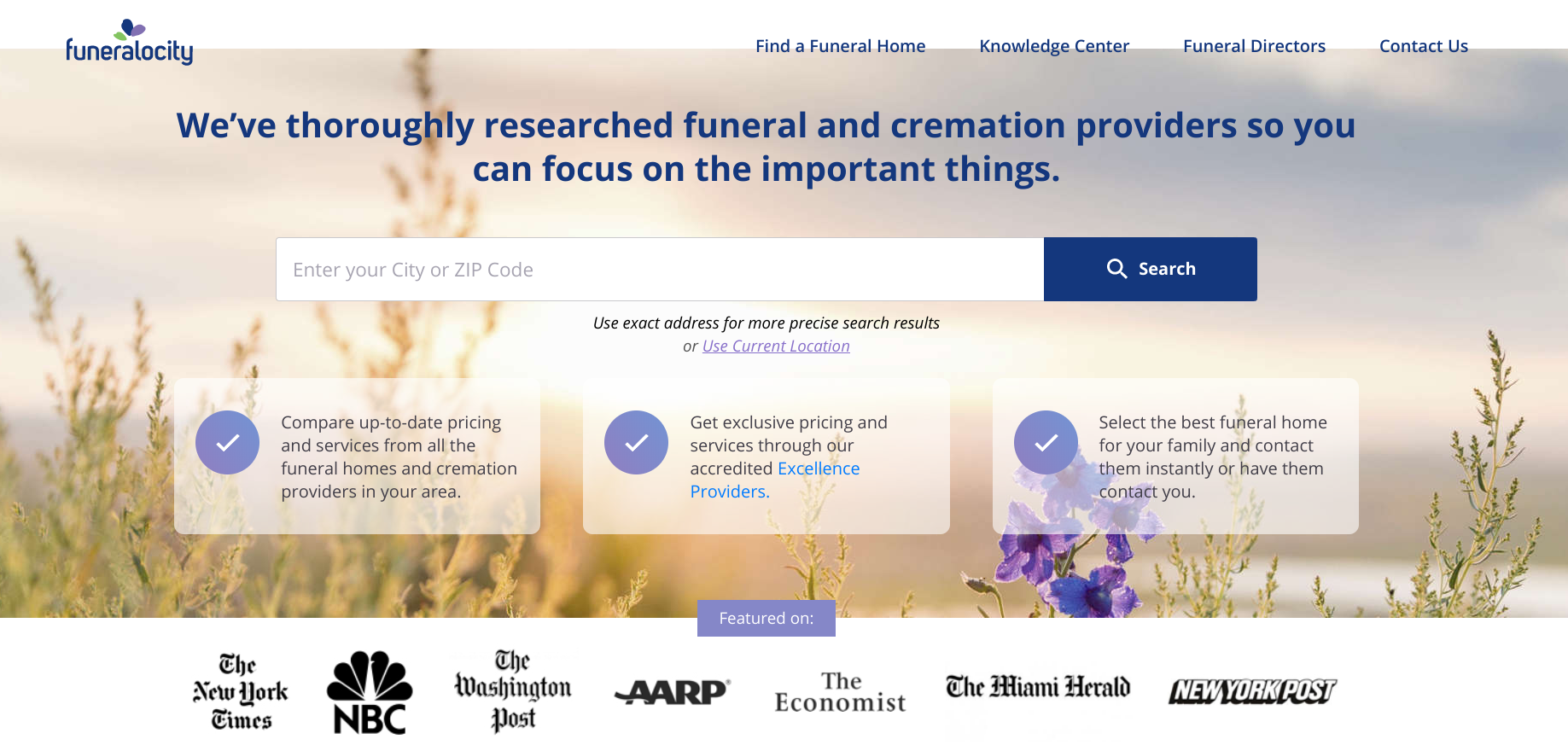 Death Care Industry _ Funeralocity Home Page _ price comparison site