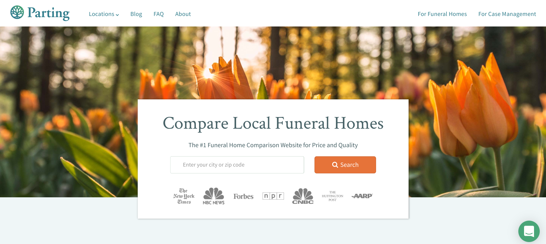Death Care Industry _ Parting Home Page _ price comparison site