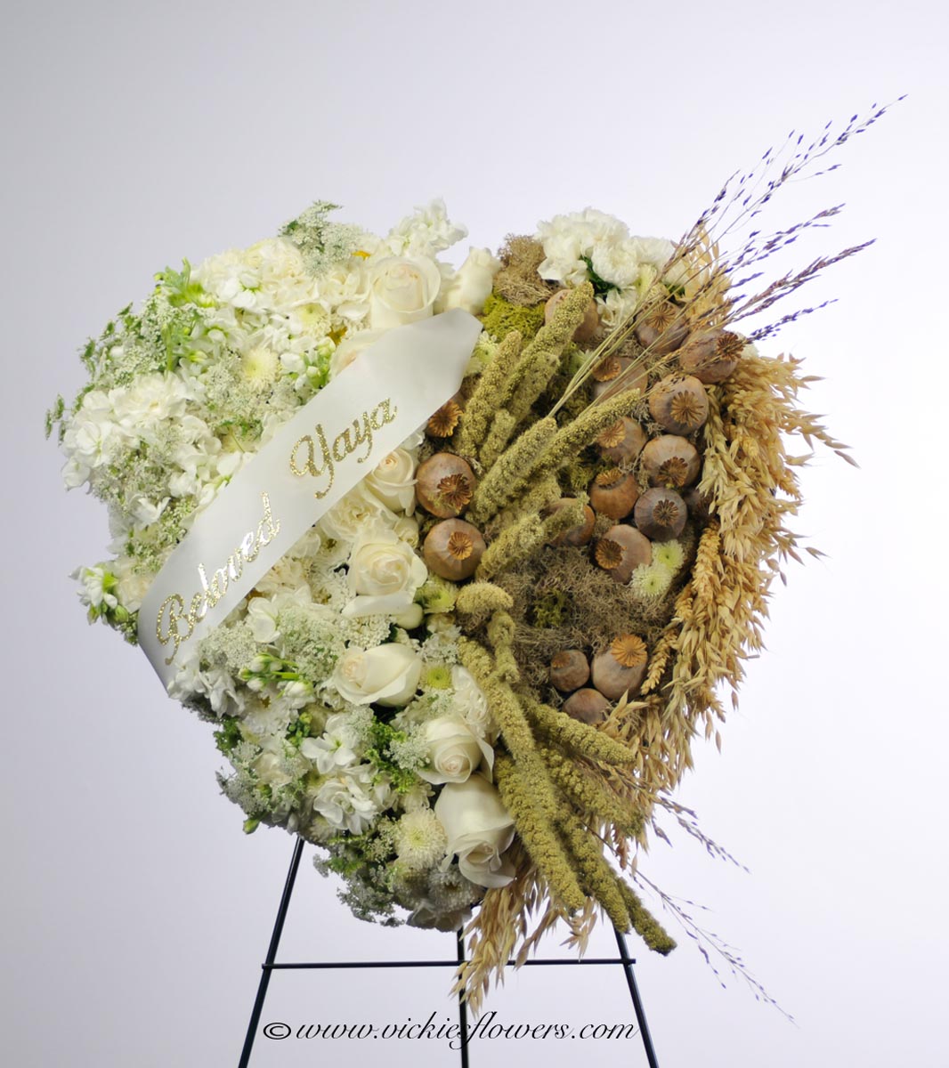 death Care industry _ Dried flower funeral wreath
