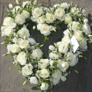 Death Care Industry _ White Neutral Funeral Floral Arrangement